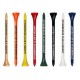 Printed Bamboo Golf Tees 1 Colour Shank in Bulk - 70mm